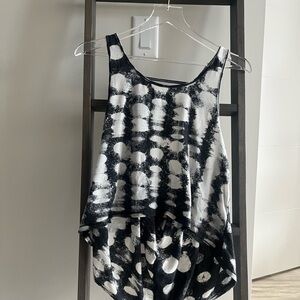 lululemon athletica Black and White Patterned Tank Top